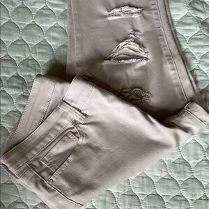 a.n.a. Light Pink Distressed Jeans Size 12